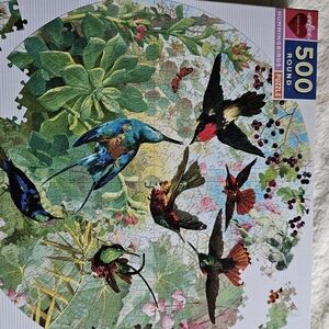 Hummingbird 500 piece round puzzle